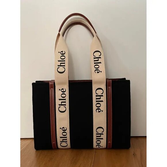 Chloe WOODY medium tote bag - Picture 1 of 7